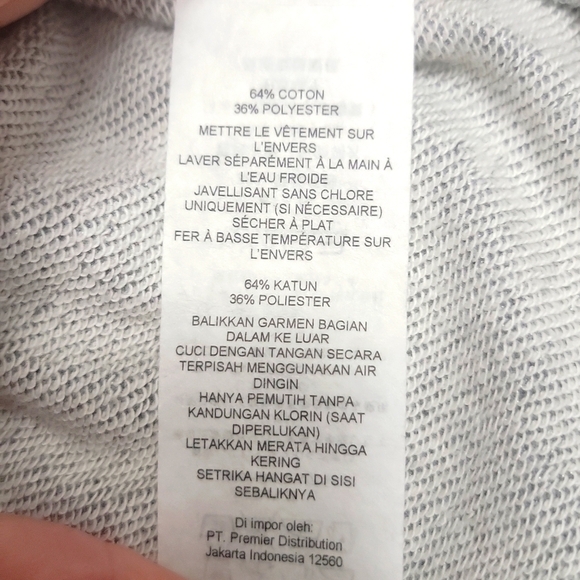 A|X ARMANI EXCHANGE, METALLIC GRAY HOODED SWEATSHIRT. - Picture 7 of 7